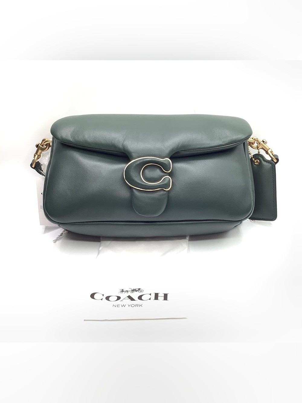 Coach Pillow Tabby 26 Shoulder Bag in Amazon Green Leather - NWT
